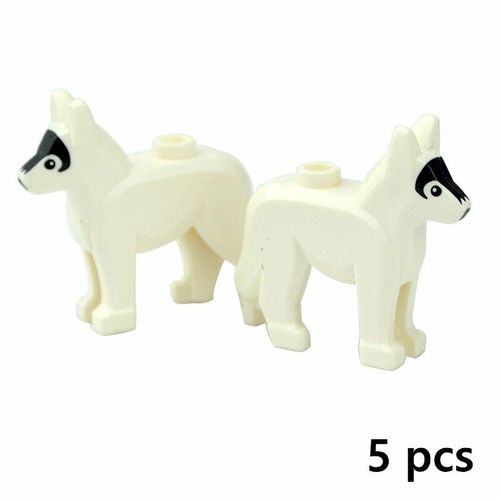 Blocs De Construction En Briques Pour Animaux De Compagnie,Animaux Créatifs,Zoo,Chien,Canard,Tortue,Pingouin,Chat,Cochon,?ufs,Oiseau,Lapin,,Modèle De Jouets Pour Enfant - Type 5pcs Dog F