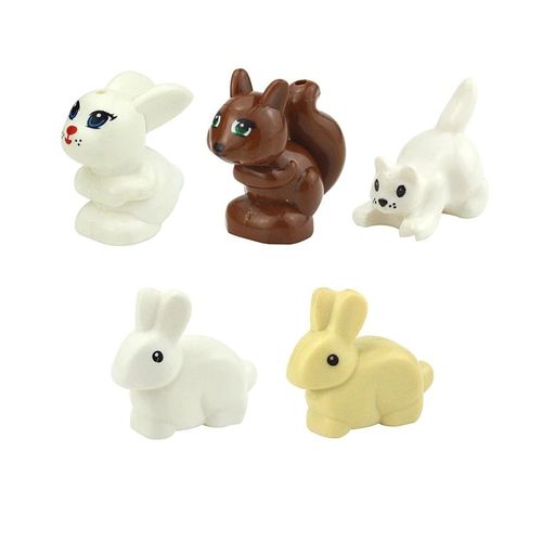 Blocs De Construction En Briques De Moc Pour Animaux De Compagnie,Modèle Créatif,Mignon,Petit Animal,Zoo,Chien,Canard,Tortue,Pingouin,Chat,Cochon,Oiseau,Lapin,Jouets - Type Cn00070-A19