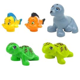 Blocs De Construction De La Série Animal,Pingouin,Dauphin,Petit Canard,Poulet,Chat,Chien,Cochon,Lapins,Zoos,Briques De Ferme,Jouets Leduo - Type Cn00070-A27