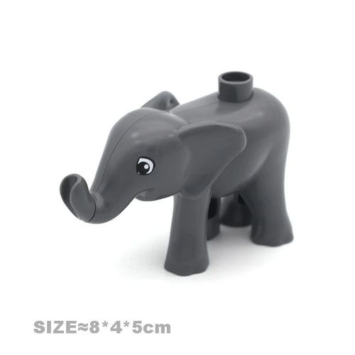 Animaux Grands Blocs De Construction Briques Accessoires Papillon Diable Poisson Rhino Aigle Cheval Crocodile Kangourou Zoo Jouets Pour Enfants - Type Elephant Cub
