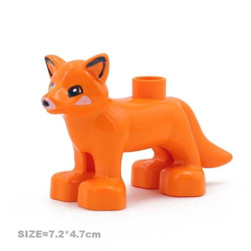 Animaux Grands Blocs De Construction Briques Accessoires Papillon Diable Poisson Rhino Aigle Cheval Crocodile Kangourou Zoo Jouets Pour Enfants - Type Fox