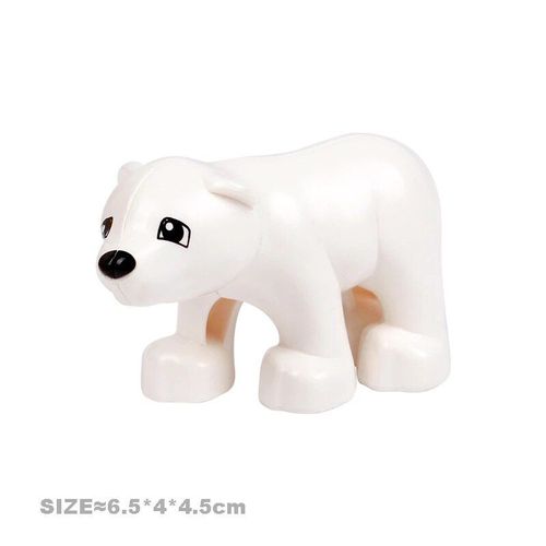 Animaux Grands Blocs De Construction Briques Accessoires Papillon Diable Poisson Rhino Aigle Cheval Crocodile Kangourou Zoo Jouets Pour Enfants - Type Little White Bear