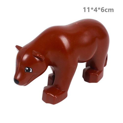 Blocs De Construction De Grande Taille,Animaux De La Forêt,Lion,Cerf,Panda,Bête,Jouets D'éveil Compatibles,Grands Blocs,Cadeaux Pour Enfants - Type Brown Bear