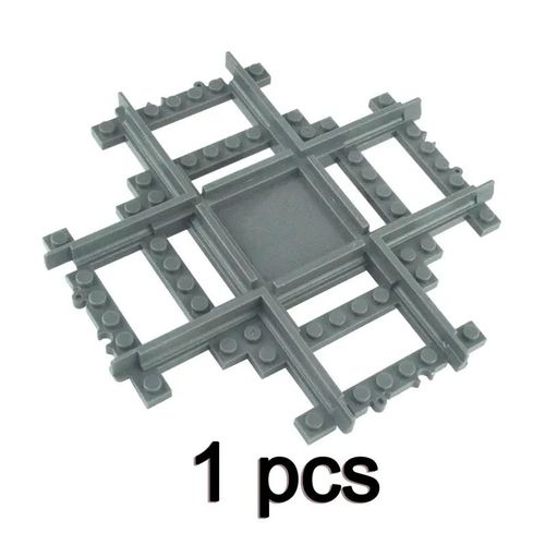 Rail De Train De Ville En Briques,Modèle De Jouet,Piste Souple,Incurvée Et Droite Pour Enfants,Cadeau Compatible Avec Toutes Les Marques De Chemin De Fer Leduo - Type Cross-Track-1pcs