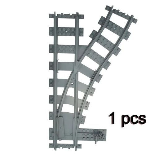 Rail De Train De Ville En Briques,Modèle De Jouet,Piste Souple,Incurvée Et Droite Pour Enfants,Cadeau Compatible Avec Toutes Les Marques De Chemin De Fer Leduo - Type Right Track-1pcs