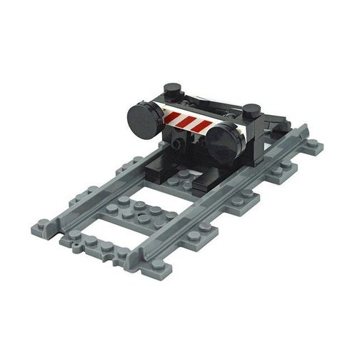 Rail De Train De Ville En Briques,Modèle De Jouet,Piste Souple,Incurvée Et Droite Pour Enfants,Cadeau Compatible Avec Toutes Les Marques De Chemin De Fer Leduo - Type Train Buffer B