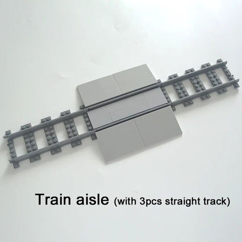 Rail De Train De Ville En Briques,Modèle De Jouet,Piste Souple,Incurvée Et Droite Pour Enfants,Cadeau Compatible Avec Toutes Les Marques De Chemin De Fer Leduo - Type Train Aisle