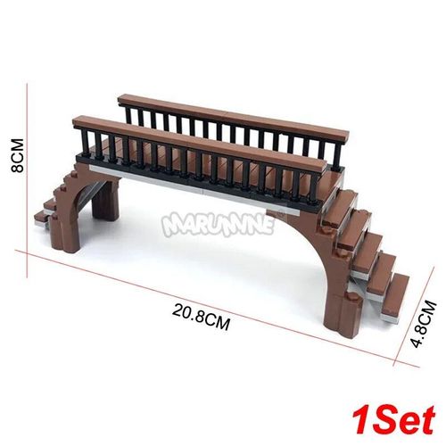 Kit De Construction De Chemin De Fer Moc,Blocs Compatibles Avec Les Rails De Train Droits,Circulation,Vue De Rue,Briques Pour Enfants De Plus De 6 Ans - Type Overpass 1