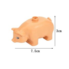 Blocs De Construction De Grande Taille,Chat Kangourou,Chien,Cochon,Lion,Baleine,Modèle,Accessoires,Ferme,Zoo,Jouets Animaux Pour Enfants - Type Pig Mom