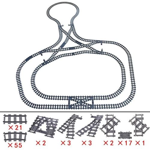 City Train Flexible Tracks For Kids,Soft Straight,Curved R64.Switch Importer Nights,Creative Models Tailways Toys,Gifts,New - Type Train Tracks 01