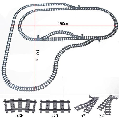 City Train Flexible Tracks For Kids,Soft Straight,Curved R64.Switch Importer Nights,Creative Models Tailways Toys,Gifts,New - Type Train Tracks 05