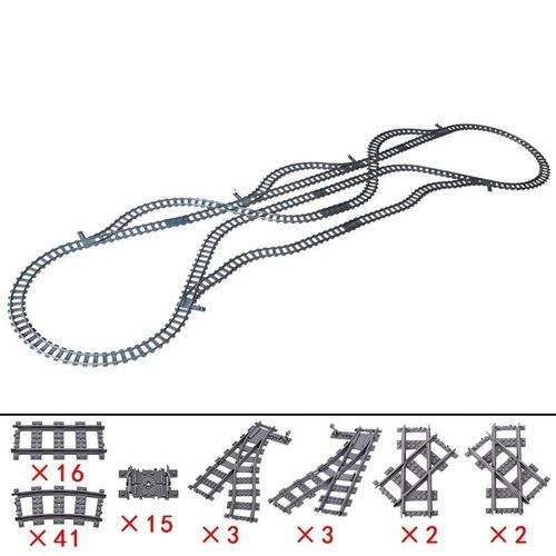 City Train Flexible Tracks For Kids,Soft Straight,Curved R64.Switch Importer Nights,Creative Models Tailways Toys,Gifts,New - Type Train Tracks 10