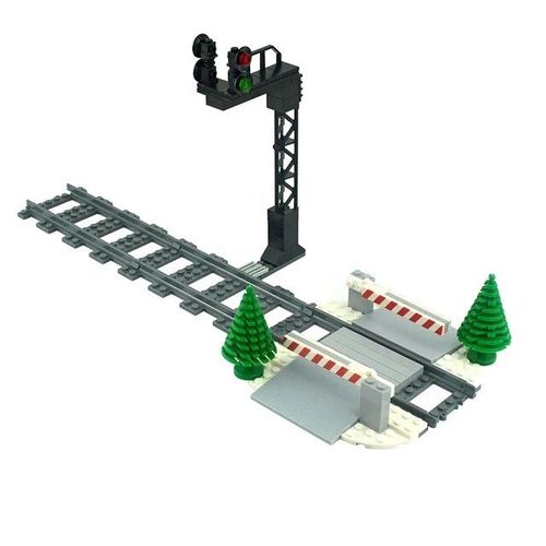 City Train Rail Rack Bricks Model Toy,Soft Track,Cruved And Straight,Cadeau Pour Enfants,Compatible Avec Toutes Les Marques De Chemin De Fer - Type B04