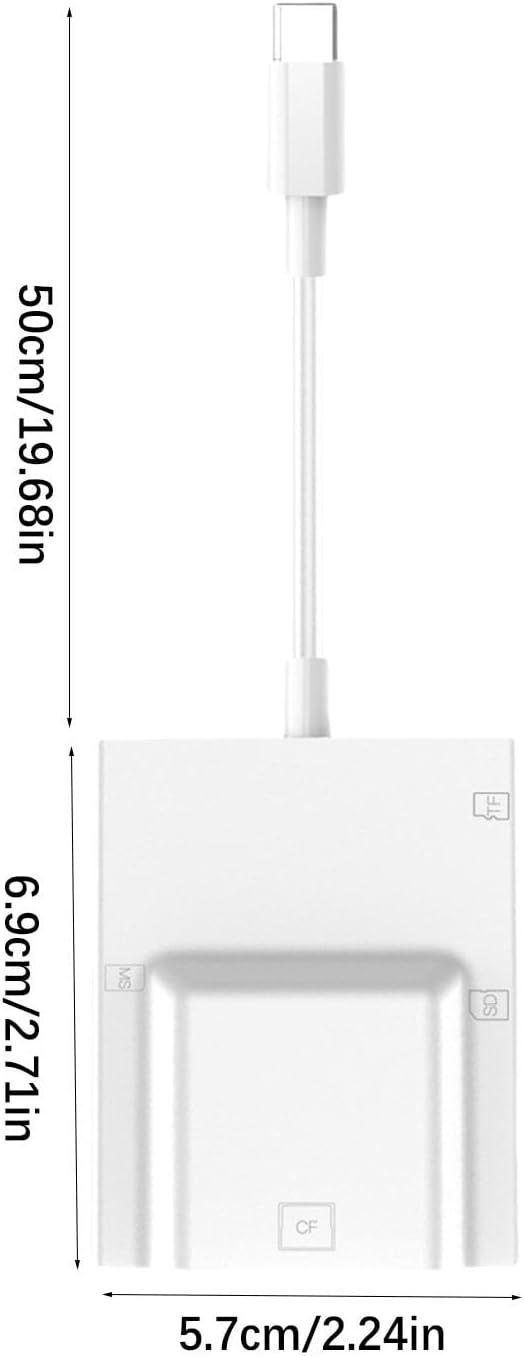 Blanc Adaptateur de carte mmoire, lecteur de carte USB C - ... - 5