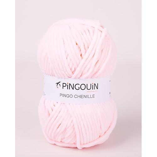 Fil Fantaisie Pingouin - Pingo Chenille Rose, laine fantaisie aspect velours  Couleur Rose