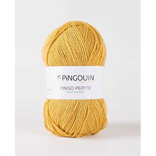 Pingouin - Pelote De Laine Pingo Pepite De 100g - Laine À Tricoter - 98% Acrylique,2% Polyester - Aiguille N°4 - Couleur Moutarde