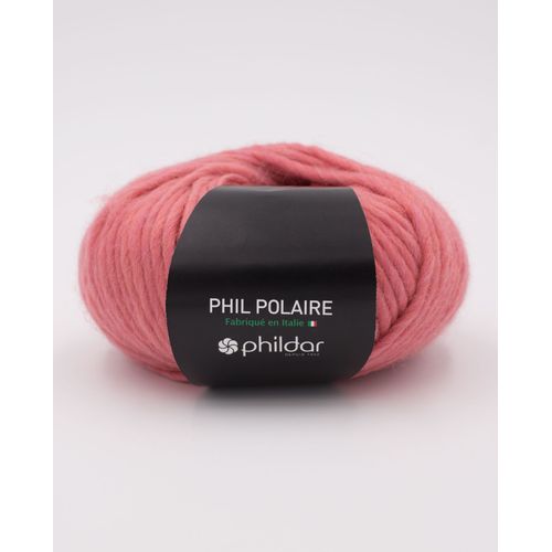 Phildar - Pelote De Laine Phil Polaire De 50g - Laine À Tricoter - 30% Alpaga,70% Laine - Aiguille N°7 - Couleur Vieux Rose