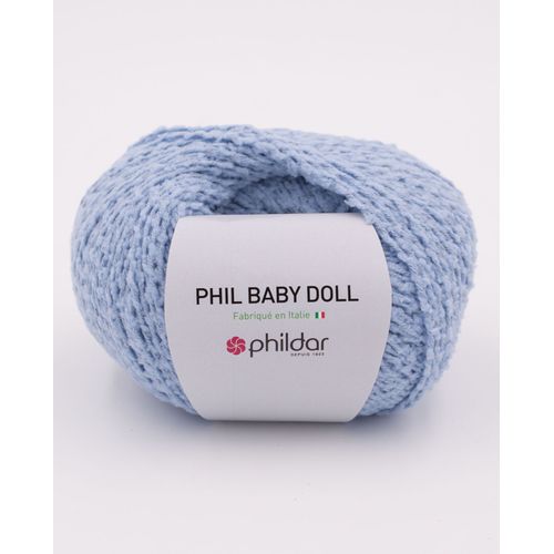 Phildar - Pelote De Laine Phil Baby Doll De 50g - Laine À Tricoter - 40% Coton,60% Polyamide - Aiguille N°4 - Couleur Jean Bleached