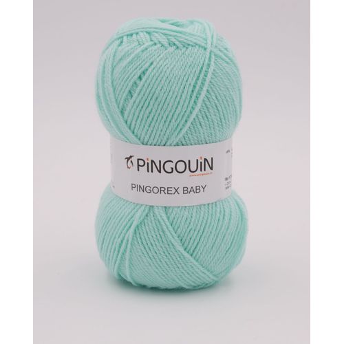 Pingouin - Pelote De Laine Pingorex Baby De 50g - Laine À Tricoter - 100% Acrylique - Aiguille N°3 - Couleur Vert D Eau