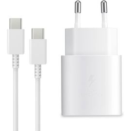 Blanc 25w Chargeur Rapide Pour Samsung Galaxy S24 S23 S22 S21 S20 S10 A14 A23 A34 A54 A53 Z Fold Flip 4/5, Tablette S8 Charge Rapide, Bloc Usb C Adaptateur Secteur Prise Avec Cable Type C (Blanc)