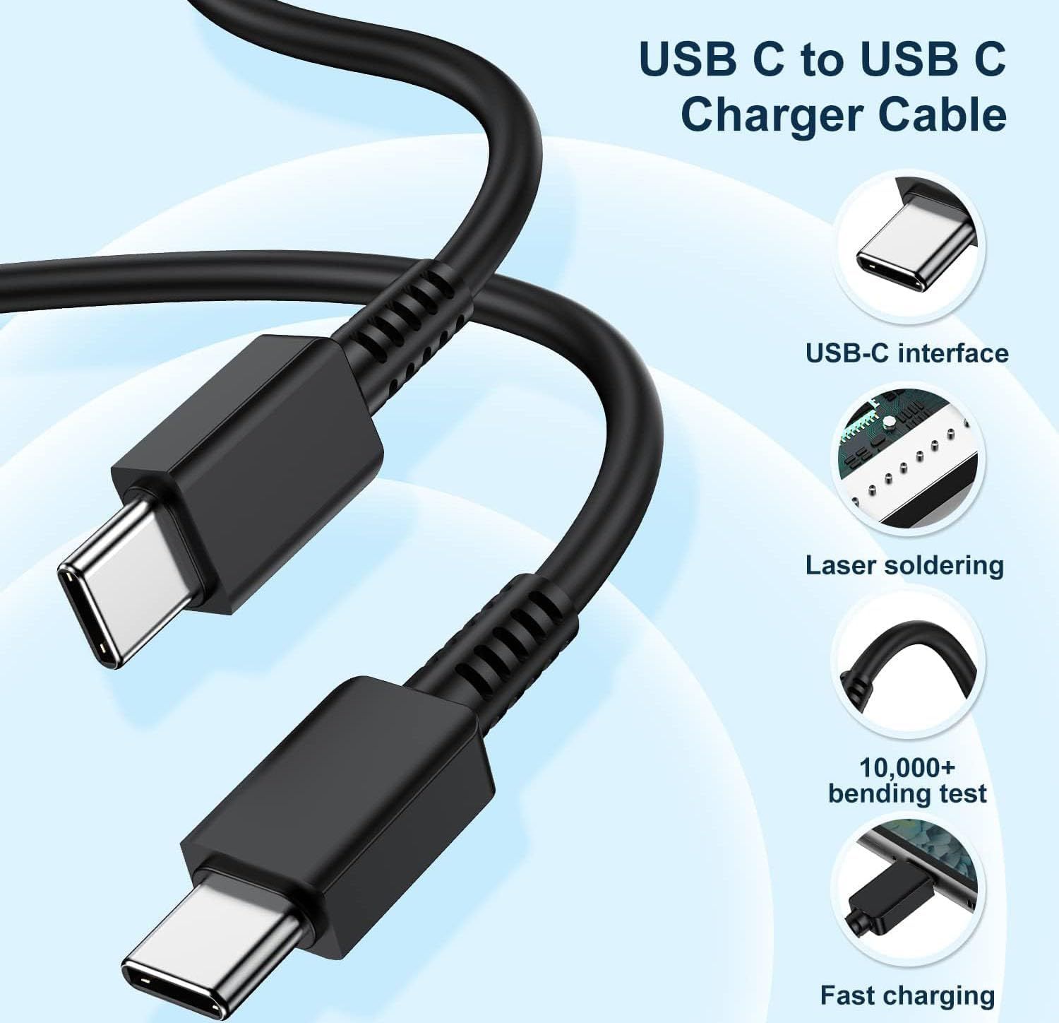 Noir 25w Chargeur Rapide Pour Samsung Galaxy S24 S23 S22 S21... - 3