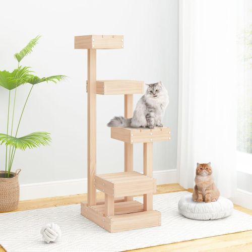 Vidaxl Arbre À Chat 45,5x49x103 Cm Bois De Pin Massif