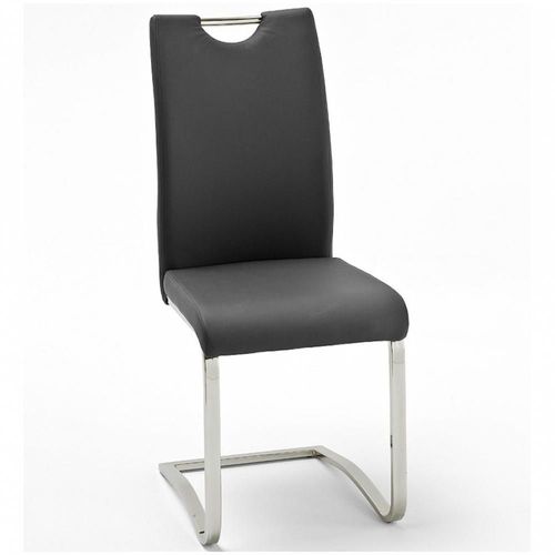 Lot De 4 Chaises Kilou Tissu Noir Avec Piètement Luge