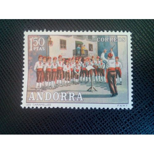 Timbre Andorre (Espagnol) Yt 73 Coutumes Folkloriques 1972 ( 0040705 )