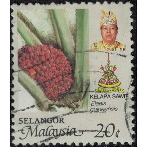 Malaisie 1986 Oblitéré Used Selangor Plante Kelapa Sawit Elaeis Guineensis Su