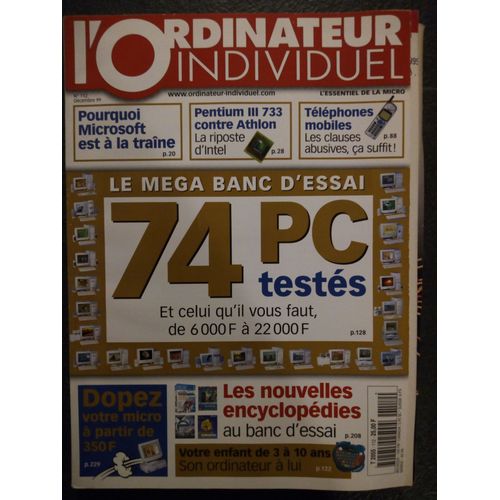 L'ordinateur Individuel N° 112 74 Pc Testés