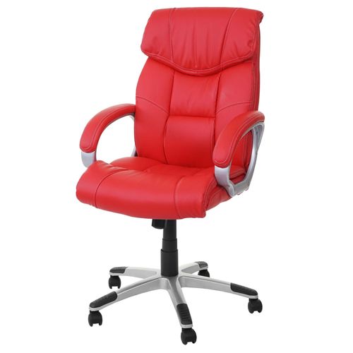 Fauteuil/Siège De Bureau M61, Classique, Similicuir   Rouge