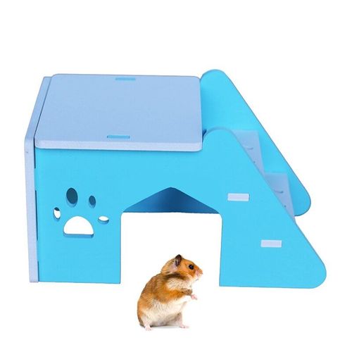 Cage De Cachette En Bois Pour Hamster, Conception De Patte De Hamster, Petit Animal De Compagnie, Maison Avec Échelle Pour Hamster Rat Cochon D'inde Bo362