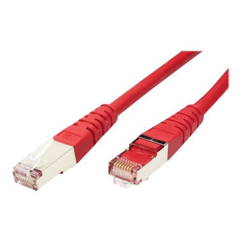 Roline - Cordon de raccordement - RJ-45 (M) pour RJ-45 (M) - 1.5 m - SFTP - CAT 6e - moulé, bloqué - rouge