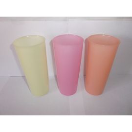 Lot De 3 Grands Gobelets Colorés « Tupperware » - Plastique - Vintage