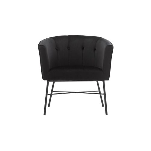 Fauteuil Cabriolet En Velours Fakart - Noir