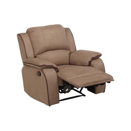 Fauteuil Relax En Microfibre Hernani - Taupe