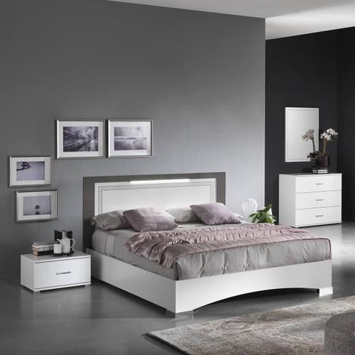 Fadily - Chambre 140x190cm Avec Commode Et Chevets