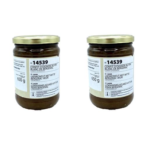 Lot 2x Confit Oignon Au Vin Blanc De Bergerac - Maison Des Gourmets - Pot 650g