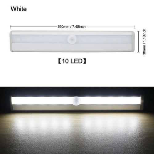 Lumières LED sans fil sous-meubles éclairage de placard blanc chaud, capteur de mouvement pour activation de veilleuse de plan de travail cuisine