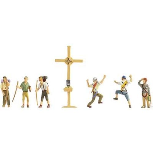 6 Figurines Dalpinistes Et Randonneurs H0 Noch 15874-Noch