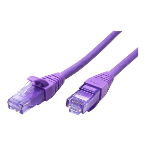 Roline - Cordon de raccordement - RJ-45 (M) pour RJ-45 (M) - 2 m - UTP - CAT 6a - sans halogène, moulé, bloqué - violet