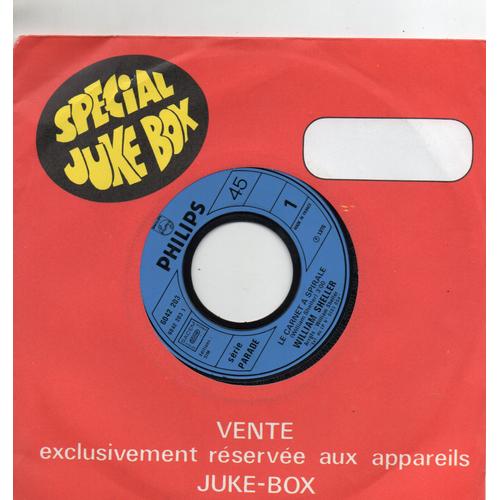 45 Tours Spécial Juke Box William Sheller 1- Le Carnet A Spirale - 2 - La Biere Y Etait Bonne