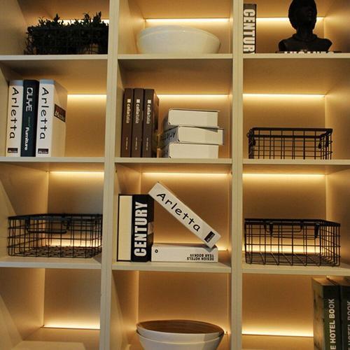 sous le meuble étagère lumière ajustement 18mm panneau en bois haut-bas  éclairer intégré LED bande pour armoire vitrine bibliothèque