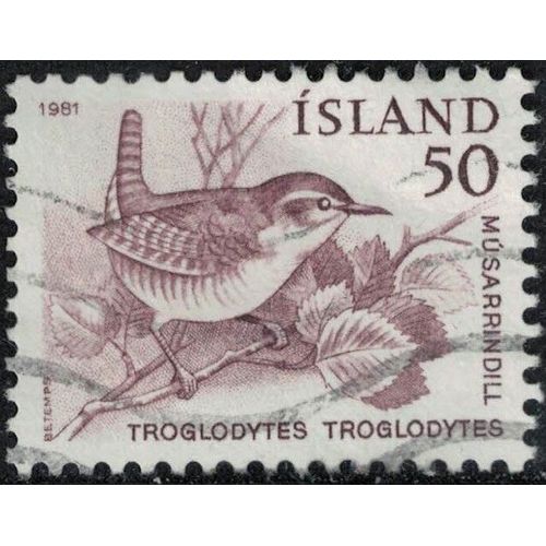 Islande 1981 Oblitéré Used Oiseau Troglodytes Troglodytes Troglodyte Mignon Su