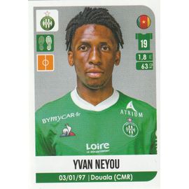 N° 492 - Stickers Image Vignette - Panini - Foot 2020 / 2021 - Yvan Neyou - As Saint Etienne - Football Ligue 1