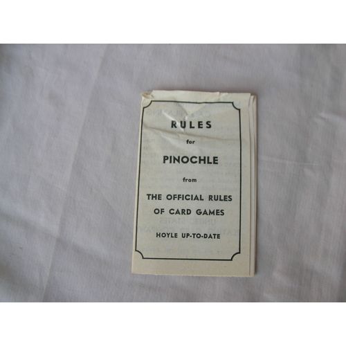 Ww2 Us Notice De Jeu De Jeux De Cartes Americaine " Pinochle " / Publicité Bon De Guerre