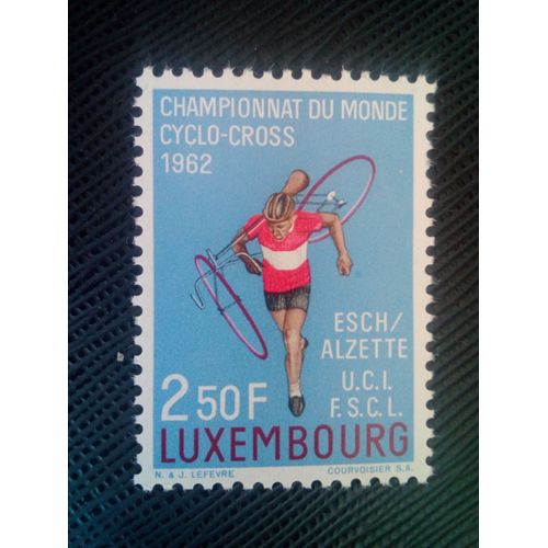 Timbre Luxembourg Yt 609 Championnats Du Monde De Cyclo-Cross 1962 ( 0060705 )