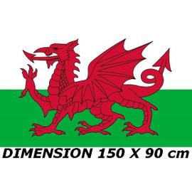 GRAND CLASSIQUE RIPPED TORN METAL RIP & Dragon Gallois Pays De Galles Cymru Drapeau Autocollant Voiture
