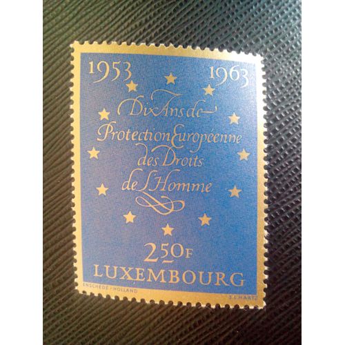 Timbre Luxembourg Yt 633 Convention Européenne Des Droits De L'homme 1963 ( 0060705 )