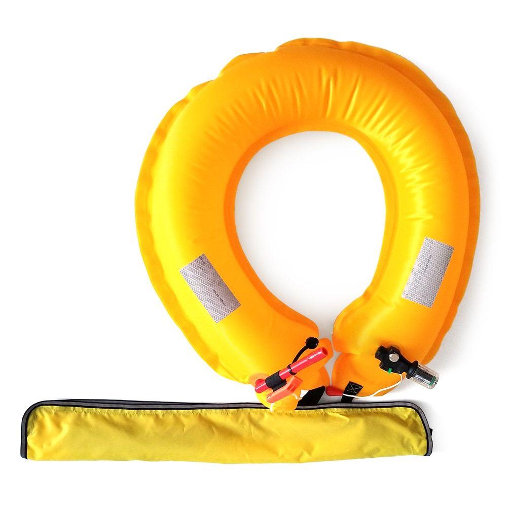 Ceinture de sauvetage manuelle, bouée de sauvetage gonflable automatique,  anneau de natation, ceinture avec bandes réfléchissantes pour kayak, gilet  de sauvetage de pêche - Type Yellow Manual